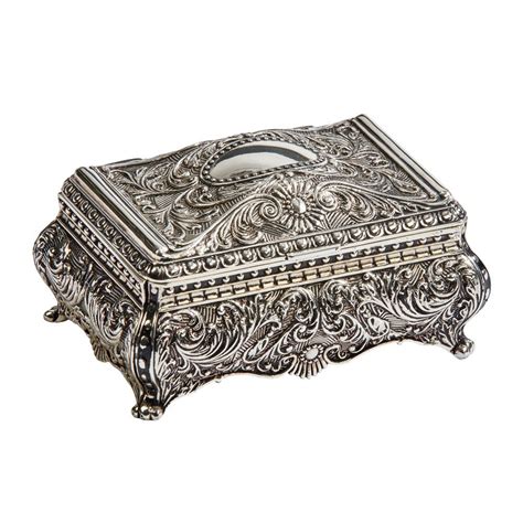 metallic jewellery box|jewelry box for silver storage.